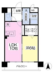 ボヌール尾ノ上 1LDKの間取図画像