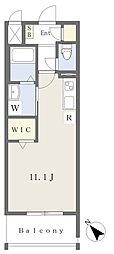 アルトゥーラ九品寺 ワンルームの間取図画像