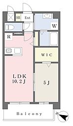 仮称 大津町杉水3559-1 A棟 1LDKの間取図画像