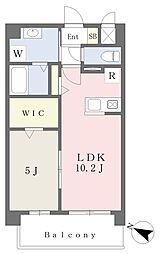 仮称 大津町杉水3559-1 A棟 1LDKの間取図画像