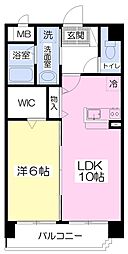 コンフォート1番館 1LDKの間取図画像