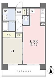 クオリア花立 1LDKの間取図画像