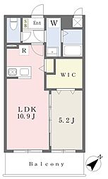 ドゥ・アンディオール セカンド 1LDKの間取図画像