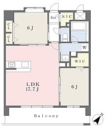 OAK VILLA 桜並木クラス 2LDKの間取図画像