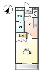 MUSE 1Kの間取図画像