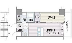 マリアヴィラ高宮 1LDKの間取図画像