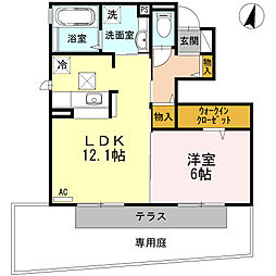 ロイヤルタウン 1LDKの間取図画像