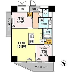 PalaisFelicia 2LDKの間取図画像