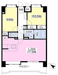 パルデンスエコノ7 2LDKの間取図画像