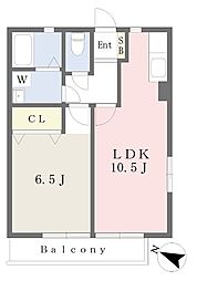 ファミーユ3 1LDKの間取図画像