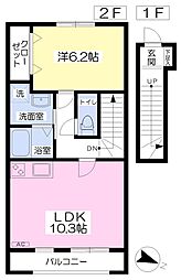 Ning1 1LDKの間取図画像