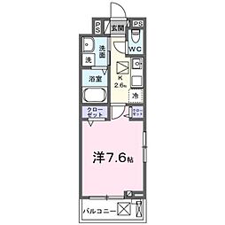 シエロアス―ル　姪浜 1階1Kの間取り