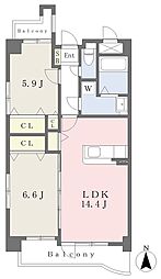 間取図画像 2LDK