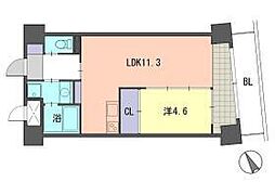 レジデンス住吉 1LDKの間取図画像