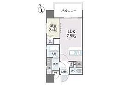 サニークレスト大濠公園 1LDKの間取図画像
