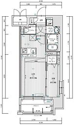 グランフォーレ博多駅プレミア 1LDKの間取図画像