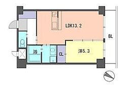 レジデンス住吉 1LDKの間取図画像