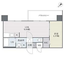 モダンパラッツオ博多リバー2 1LDKの間取図画像
