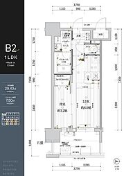 グランフォーレ博多プレミアベイサイド 1LDKの間取図画像