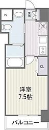 サムティタワーズ愛宕 1Kの間取図画像