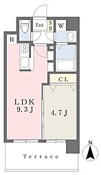 ランドマーク原 1LDKの間取図画像