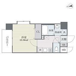 S-FORT姪浜 1Kの間取図画像