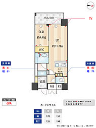 ウェルブライト博多ステーション 1LDKの間取図画像