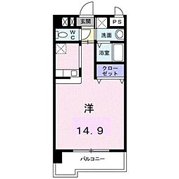 グレイスガーデン岬の山 ワンルームの間取図画像