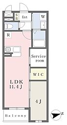 プロスペレ浜町 1SLDKの間取図画像