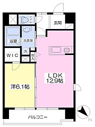 L-ウェル大浦 1LDKの間取図画像