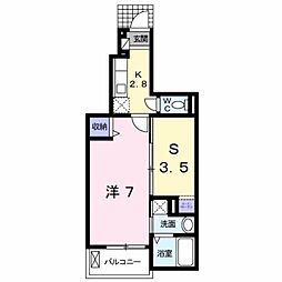 フェリス2 1SKの間取図画像