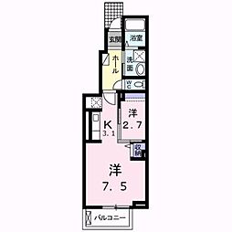 プランドールセゾン1 1SKの間取図画像
