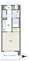ライアート近見 1Kの間取図画像