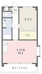 SURF・NOVO 1LDKの間取図画像