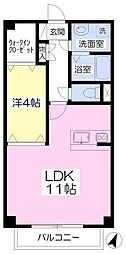 グリーンハイム 1LDKの間取図画像