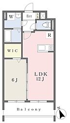 ラディアント米屋町 1LDKの間取図画像