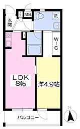EXCIA・S 1LDKの間取図画像