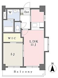 YKマンション三の丸 1LDKの間取図画像