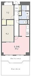 レジデンス上鷺 2LDKの間取図画像
