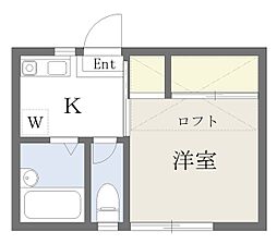 サンハイツヤマハチ 1Kの間取図画像