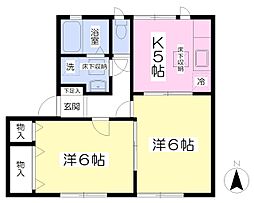 ローズメゾン 2Kの間取図画像