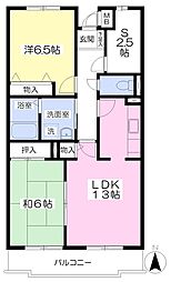 ボン・フォルテューヌ 2SLDKの間取図画像