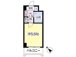 プラザ・大泉学園 1Kの間取図画像