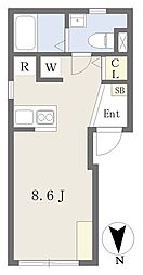 ラトーレ光が丘 ワンルームの間取図画像