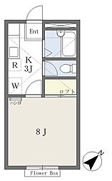 サンシティホーヤ 1Kの間取図画像