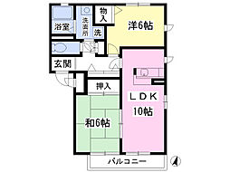 グランバリエ 2LDKの間取図画像