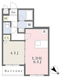 江戸川区平井5丁目マンション 1LDKの間取図画像
