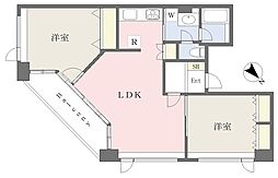 サウンド小岩 2LDKの間取図画像