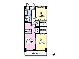 フォレスト松本橋 2LDKの間取図画像