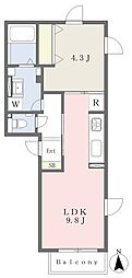 アクシア曳舟 1LDKの間取図画像